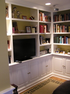 white bookcase left